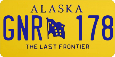 AK license plate GNR178