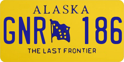 AK license plate GNR186