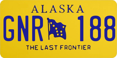 AK license plate GNR188