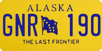 AK license plate GNR190