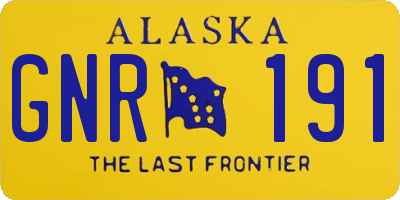 AK license plate GNR191