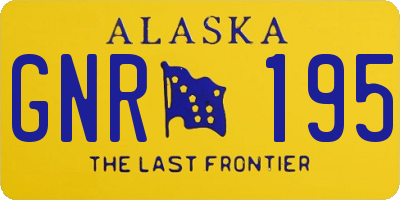 AK license plate GNR195