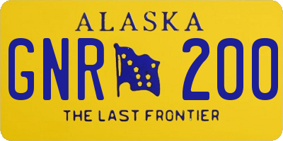 AK license plate GNR200