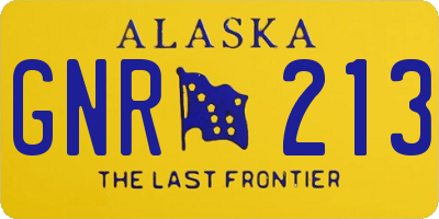 AK license plate GNR213
