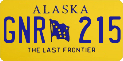 AK license plate GNR215