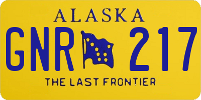 AK license plate GNR217