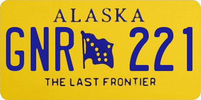AK license plate GNR221