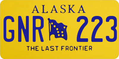 AK license plate GNR223