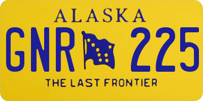 AK license plate GNR225