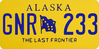 AK license plate GNR233