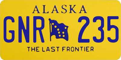 AK license plate GNR235