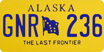 AK license plate GNR236