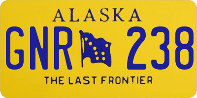 AK license plate GNR238
