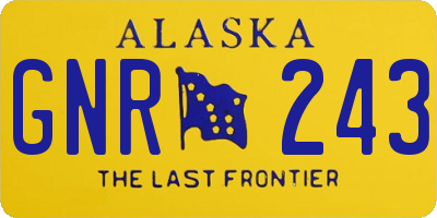AK license plate GNR243
