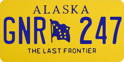 AK license plate GNR247