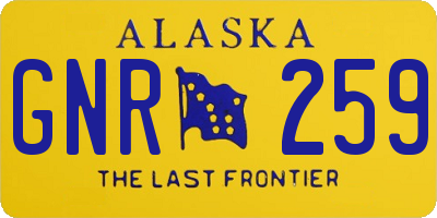 AK license plate GNR259