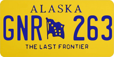 AK license plate GNR263