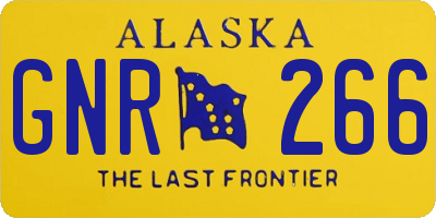 AK license plate GNR266