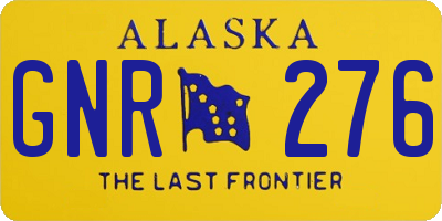AK license plate GNR276