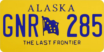 AK license plate GNR285