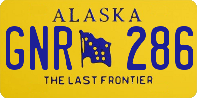 AK license plate GNR286