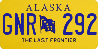 AK license plate GNR292