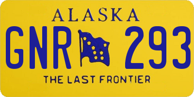 AK license plate GNR293