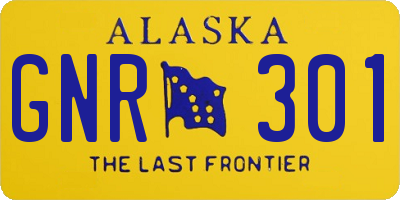 AK license plate GNR301