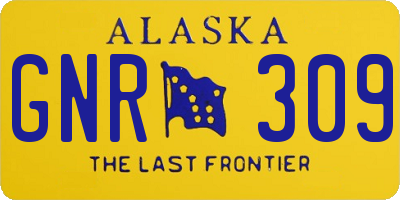 AK license plate GNR309