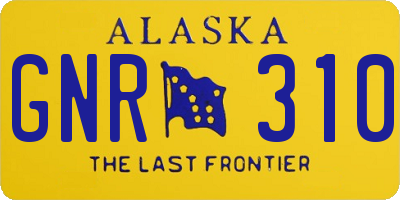 AK license plate GNR310