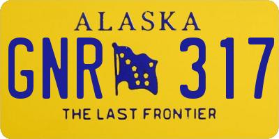 AK license plate GNR317