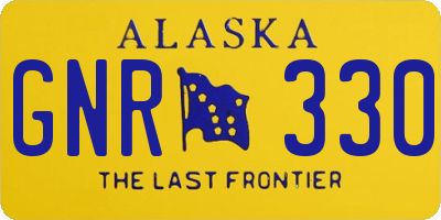 AK license plate GNR330