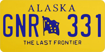 AK license plate GNR331