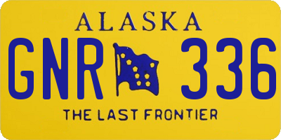 AK license plate GNR336