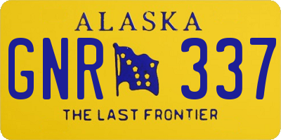 AK license plate GNR337