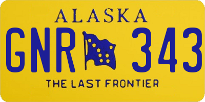 AK license plate GNR343