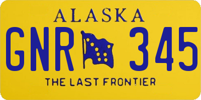 AK license plate GNR345