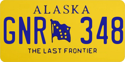 AK license plate GNR348