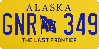 AK license plate GNR349