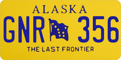 AK license plate GNR356