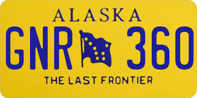 AK license plate GNR360