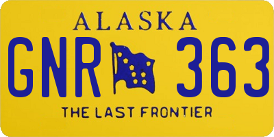 AK license plate GNR363