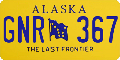 AK license plate GNR367
