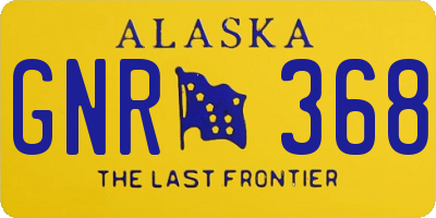 AK license plate GNR368