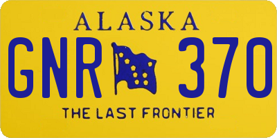 AK license plate GNR370