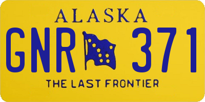 AK license plate GNR371