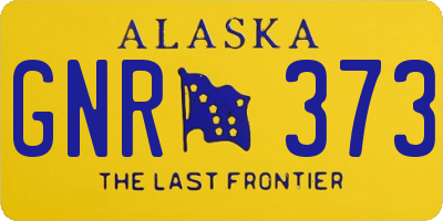 AK license plate GNR373