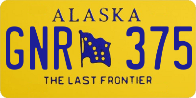 AK license plate GNR375
