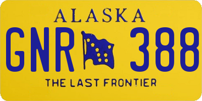 AK license plate GNR388