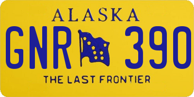 AK license plate GNR390